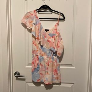 1. State Colorful Ruffle Romper